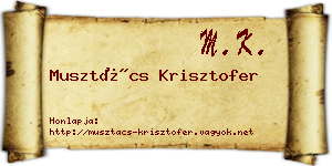 Musztács Krisztofer névjegykártya