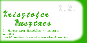 krisztofer musztacs business card
