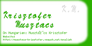 krisztofer musztacs business card